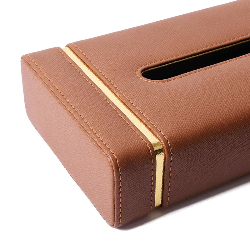 Ceastra Nuo Faux Leather Tissue Holder - Brown media 9