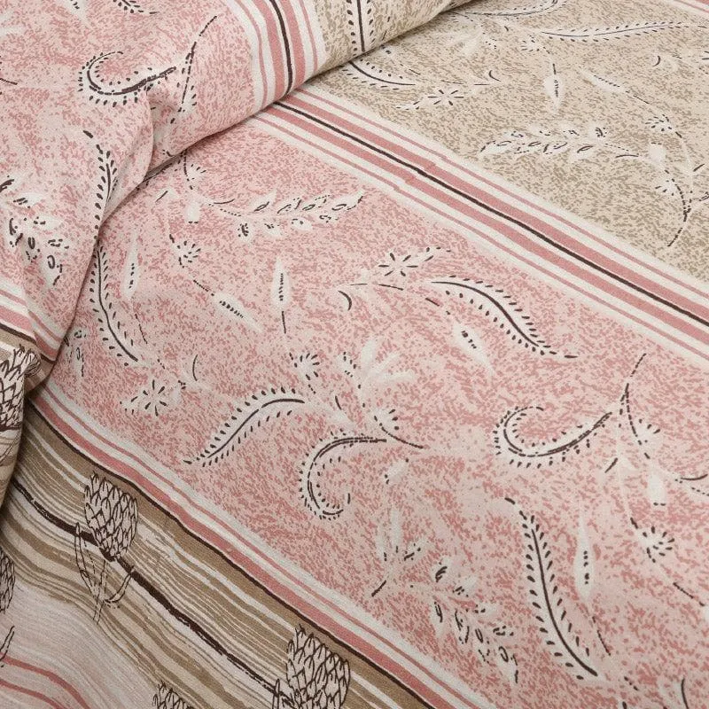 Sumina Printed Cotton Bedsheet (Pink) - 160 TC media 6