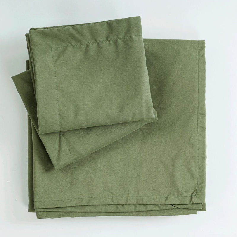 Cloud Drift Microfiber Bedsheet (Olive Green) - 140 GSM media 9