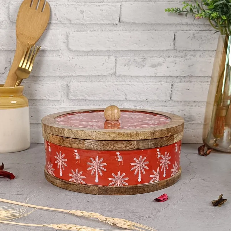 Rasva III Wood Roti Box - Red media 7
