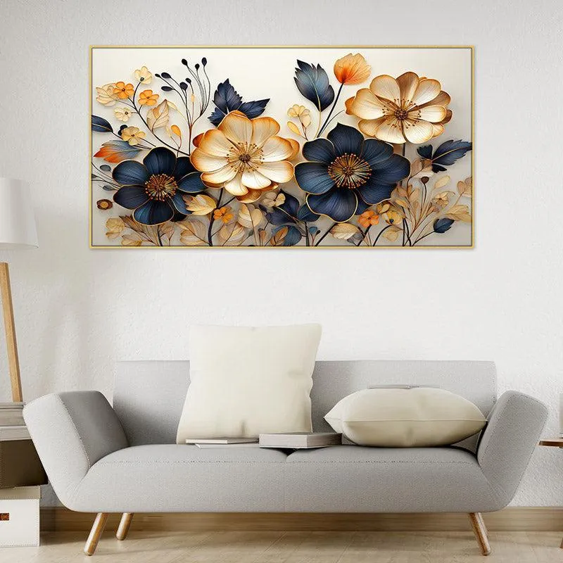 Munica Floral Wall Painting With Frame media 3