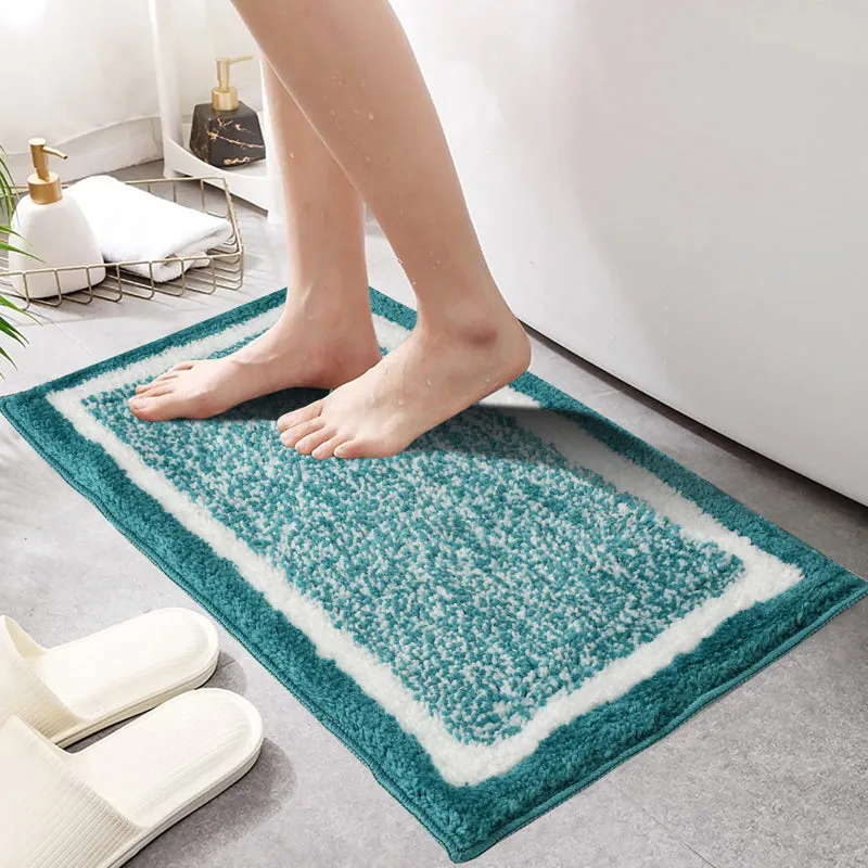 Velora Cotton Bath Mat - Cyan Blue media 3