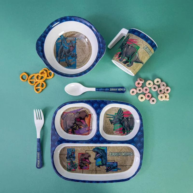 Servewell Jurrasic World Kids Dining Set - Five Piece Set media 1