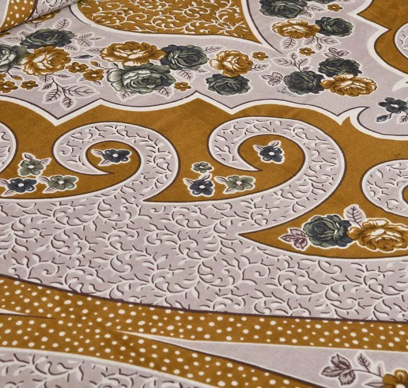 Simayaa Printed Cotton Bedsheet (Brown) - 160 TC media 5