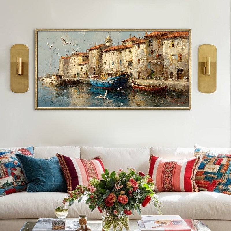 Anchored Canvas Wall Painting With Frame