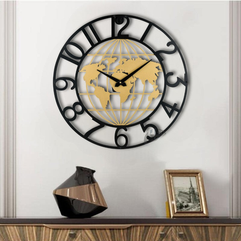 Quartz Silent Wall Clock - Gold