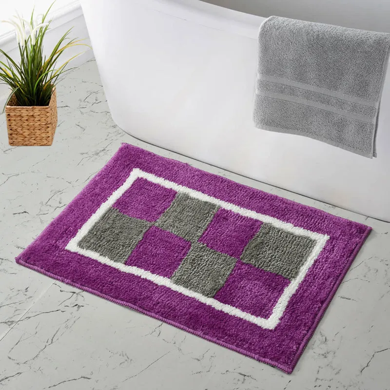 Zerix Cotton Bath Mat - Purple media 4