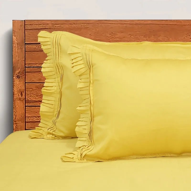 Mono Magic Cotton Bedsheet (Yellow) - 300 TC media 4