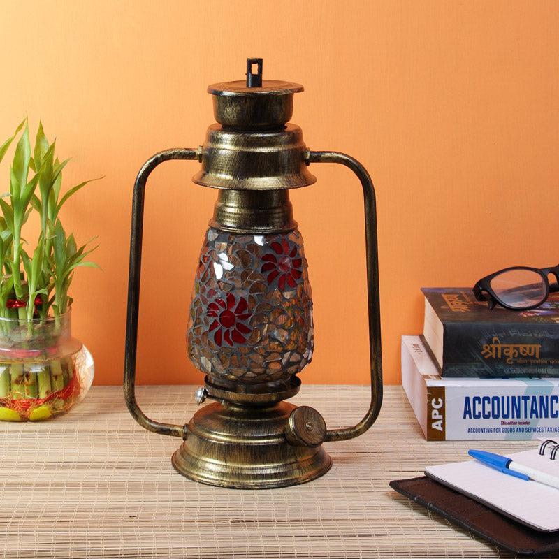 Phoolkari Mosaic Lantern Iron Table Lamp media 3