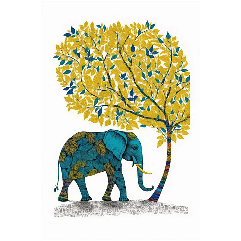 Neela Haathi Canvas Wall Art media 3