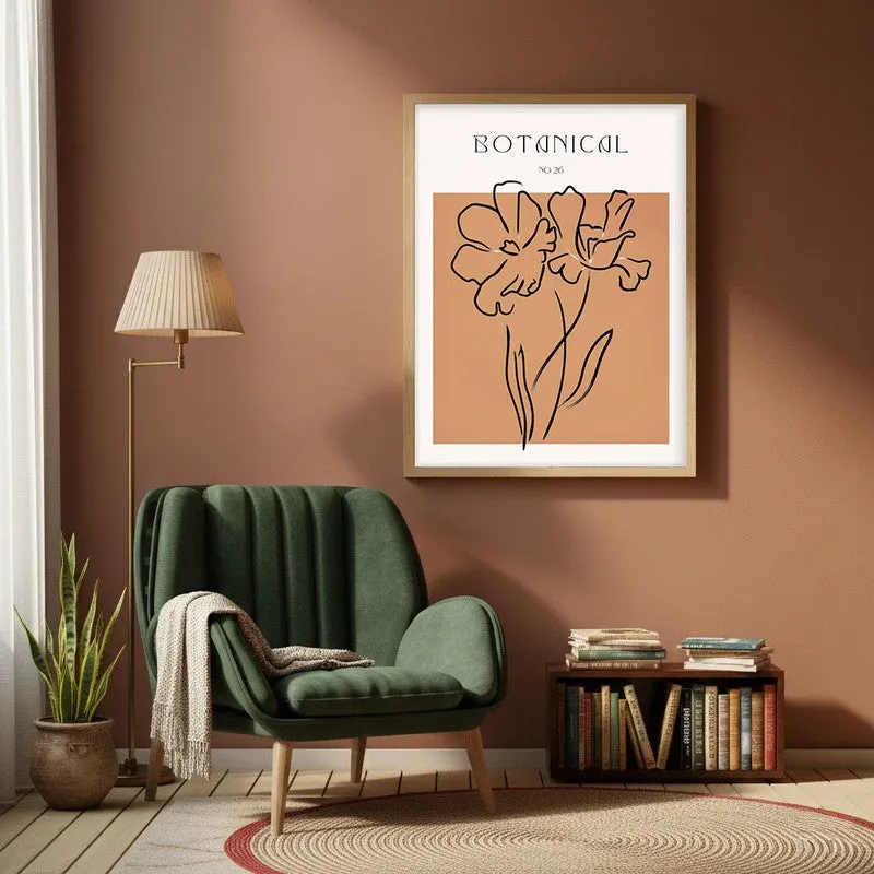 Fleuris Canvas Wall Painting With Brown Frame media 1