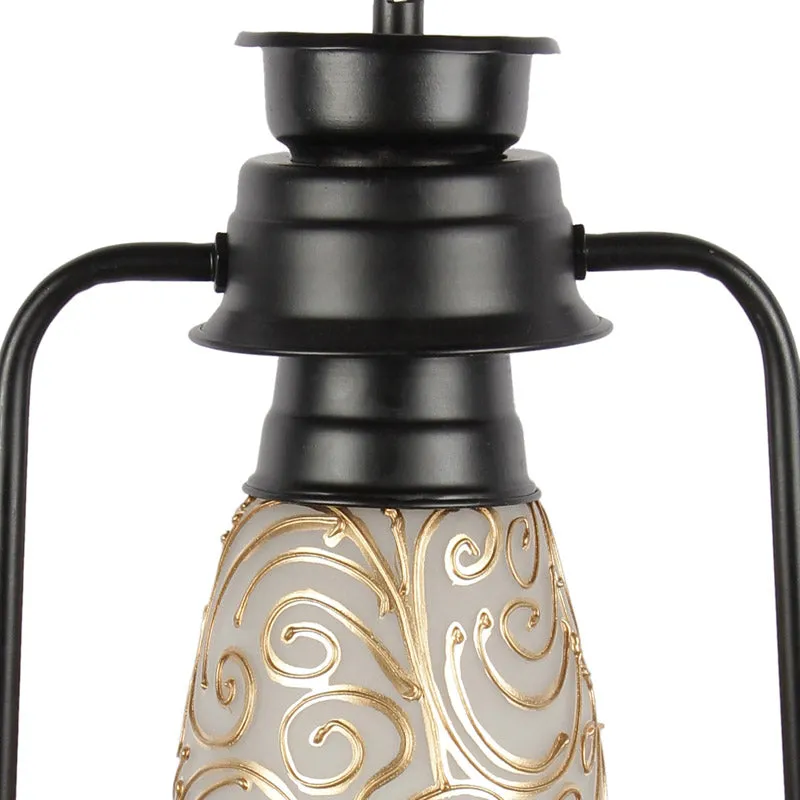 Saagar Mosaic Lantern Iron Wall Lamp - Black media 6