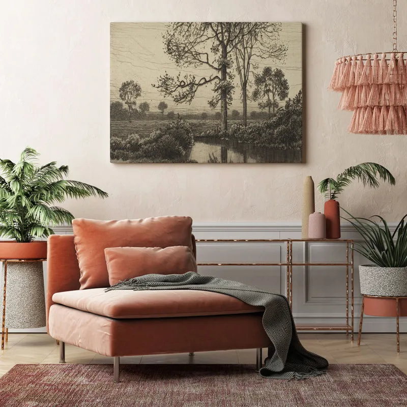 Monochrome Branches Wood Wall Art media 3