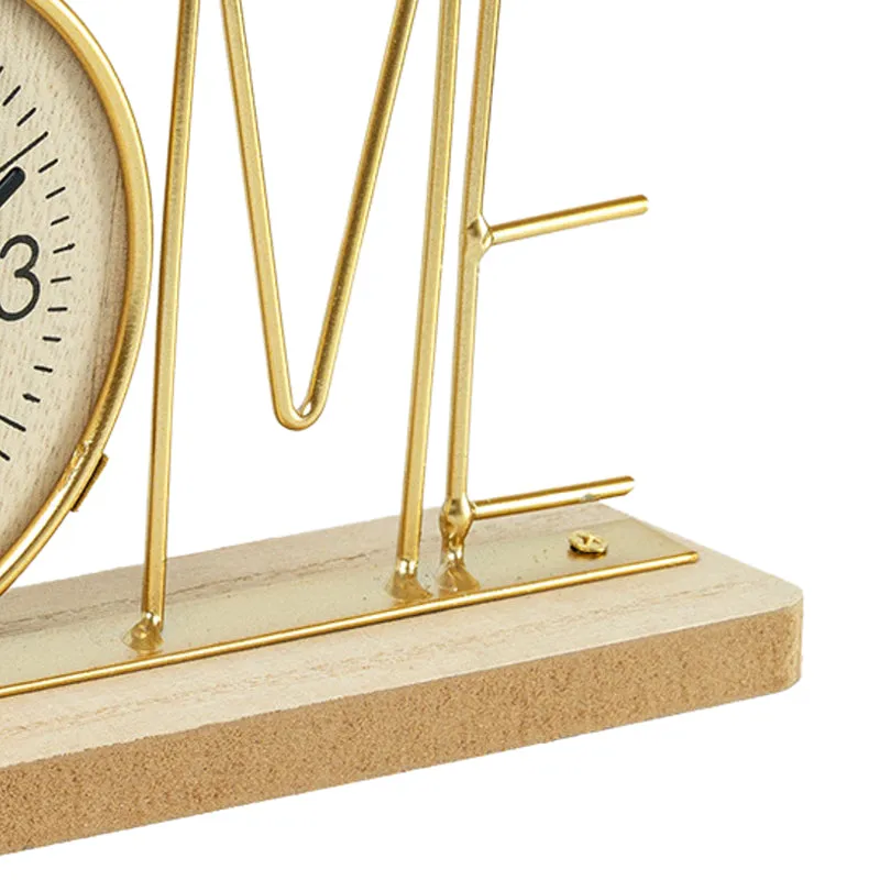 Typo Welcome Table Clock - Gold media 6
