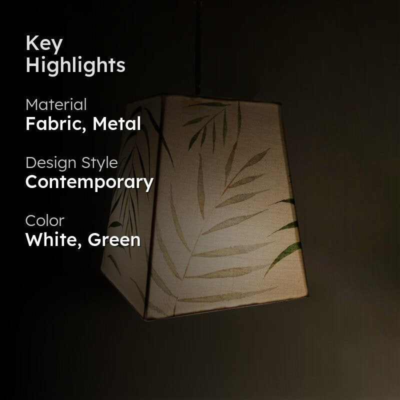 Ferno Fall Handpainted Fabric Ceiling Lamp media 2