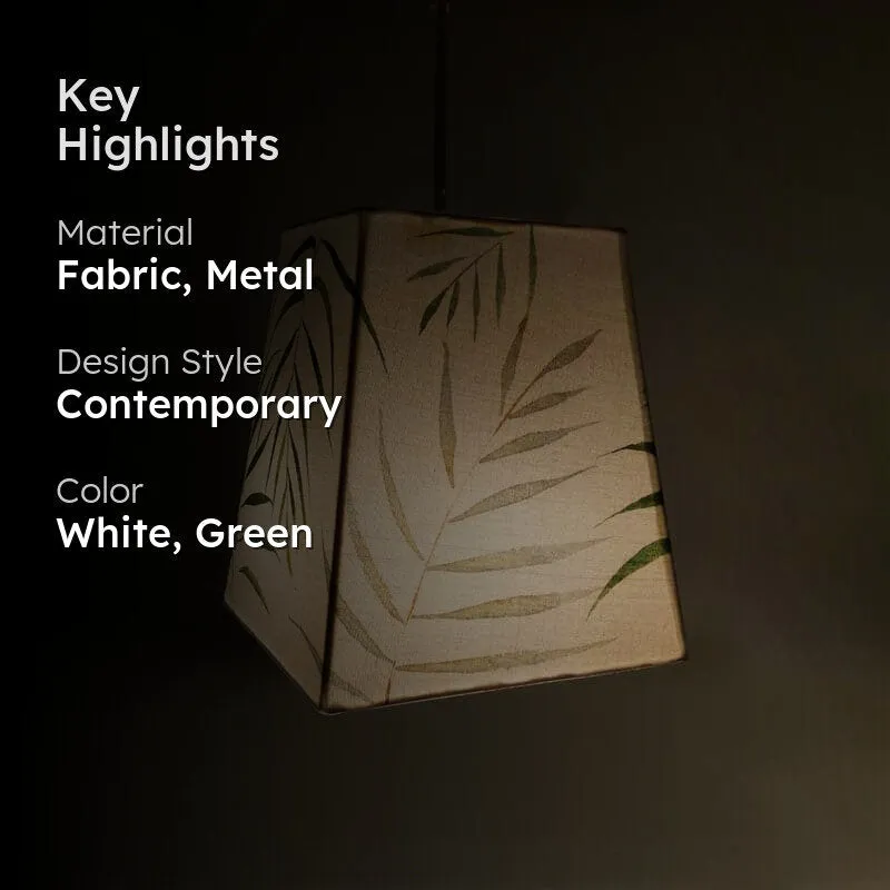 Ferno Fall Handpainted Fabric Ceiling Lamp media 2