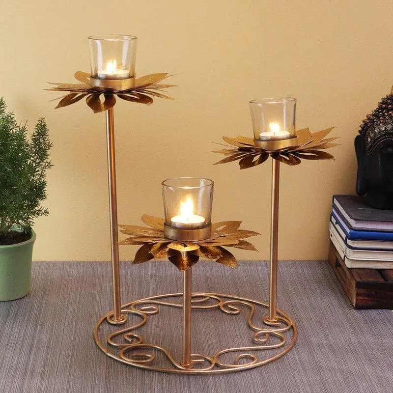 Sunflower Bloom Tealight Candle Holder media 1
