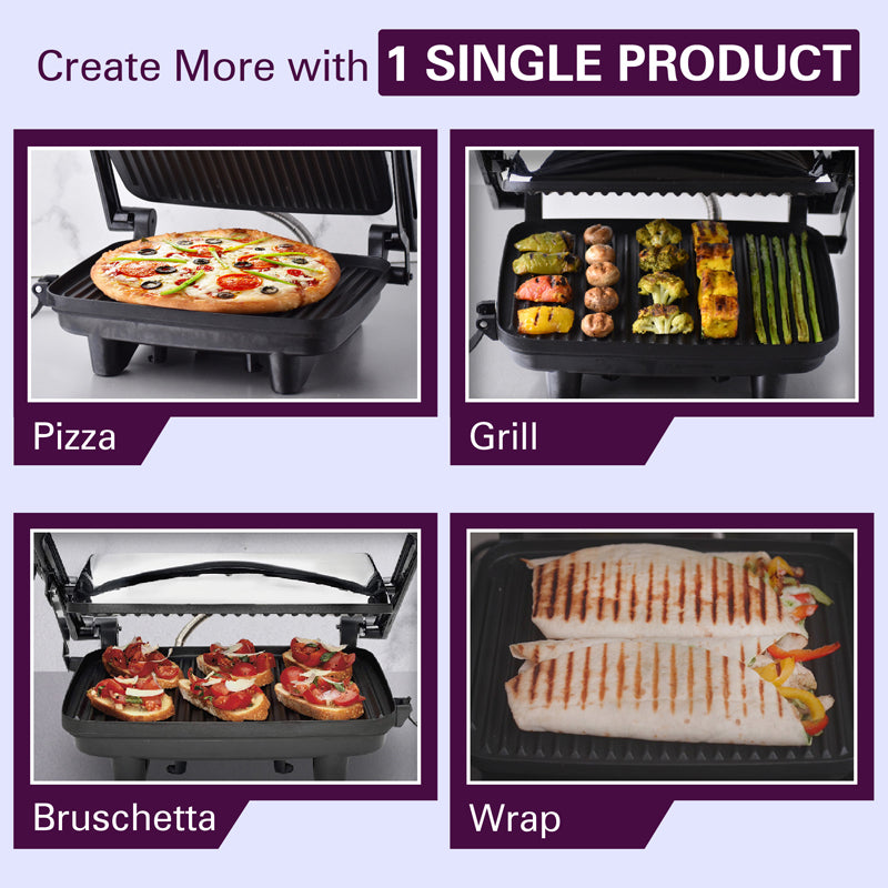 Hamilton Beach Panini Maker with Skewers - 1400 W media 3