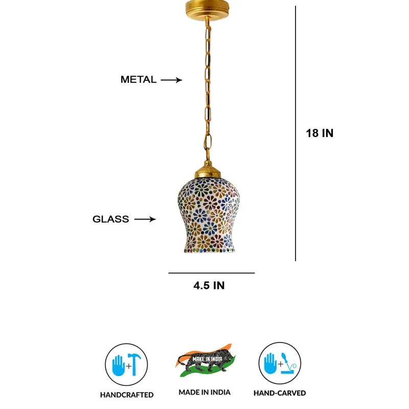 Mosaic Multi Glass Ceiling Lamp media 7