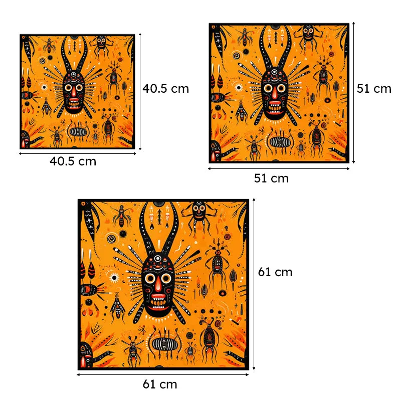 Tribal Masks Canvas Wall Art With Frame media 6