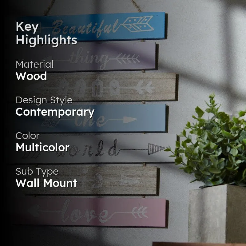 Beauty Full Thing In The World Motivational Quote Wooden Wall Accent media 2