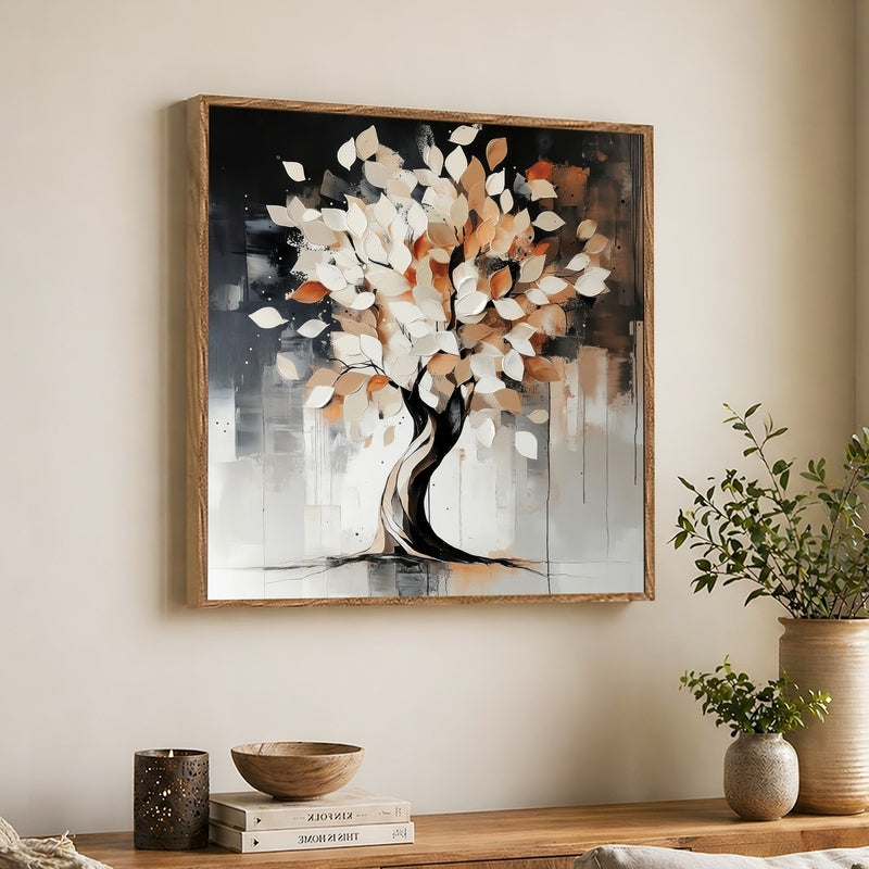 Tree Essence Canvas Wall Art With Frame