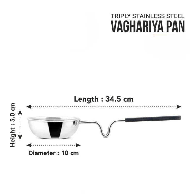Premium Stainless Steel Tadka Pan with Triply Construction media 8