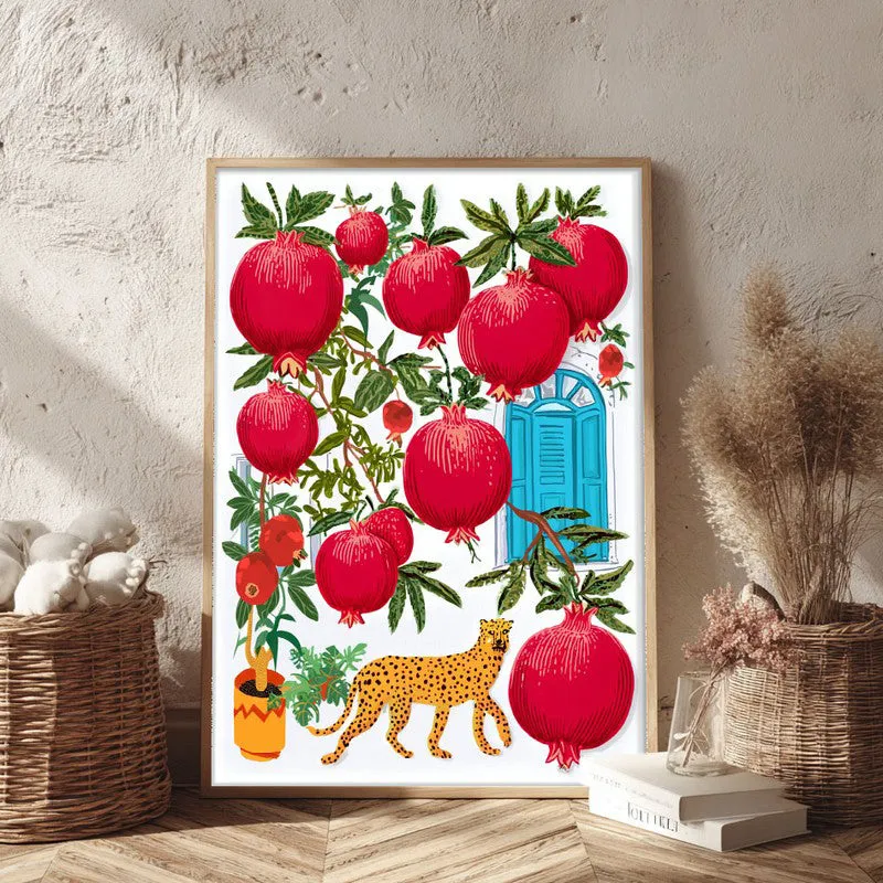 Garden Scene Canvas Wall Painting - Brown Frame media 3