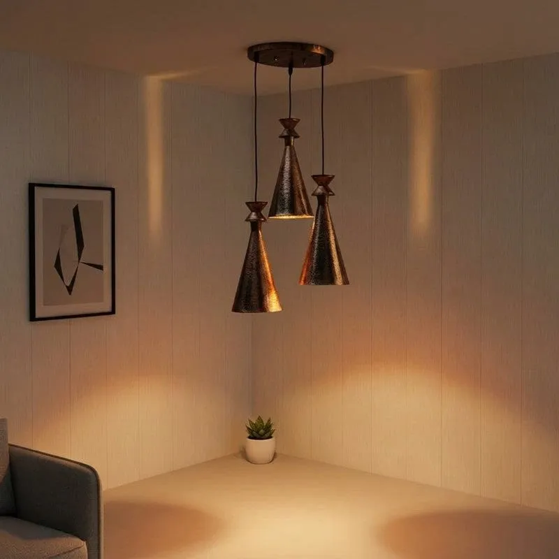 Vintage Trio Iron Ceiling Lamp media 1