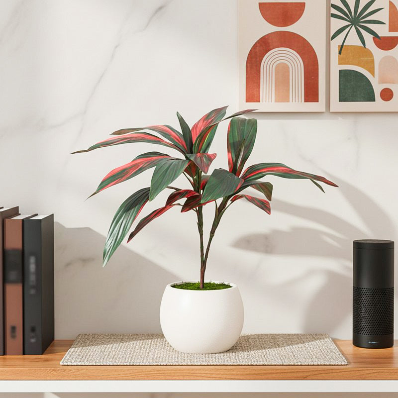 Tropical Mirage Artificial Plant With Black Plastic Pot