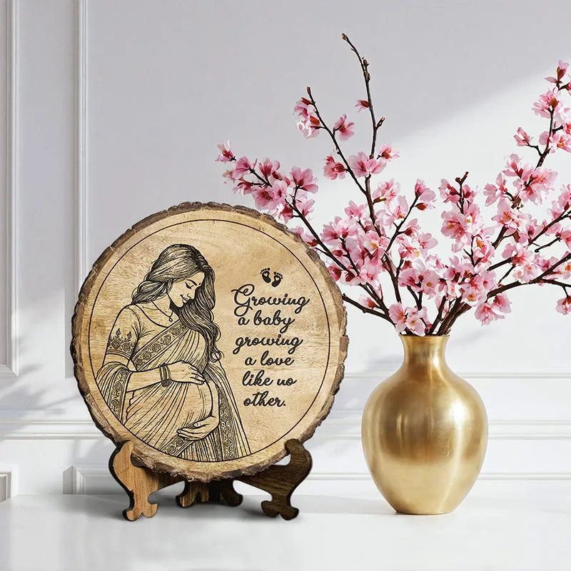 Growing Love Wood Showpiece - Round media 1