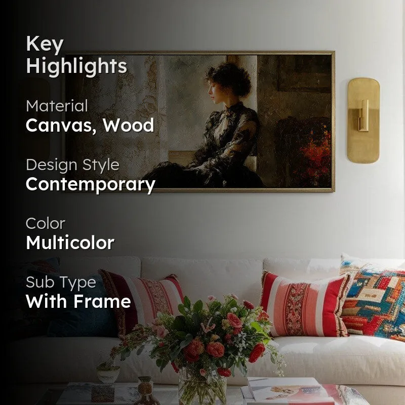 Soft Hours Canvas Wall Painting With Frame media 2
