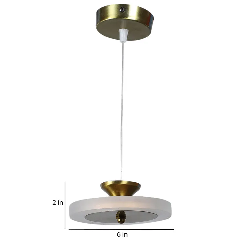 Lunoria Acrylic & Iron Ceiling Lamp - White & Gold media 7