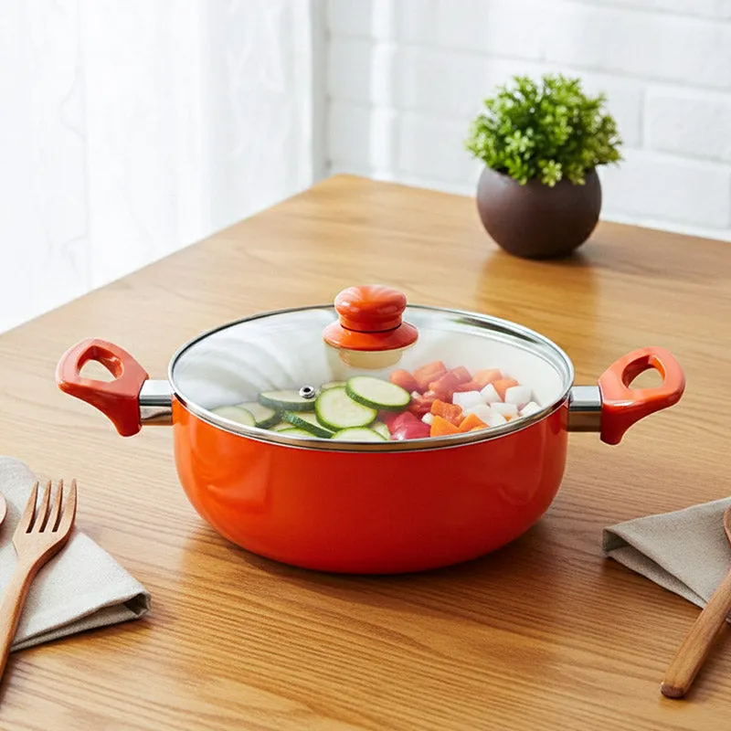 Nirlon Ceramic Coating Non Stick Cooking Pot With Lid - 2100 ML media 1