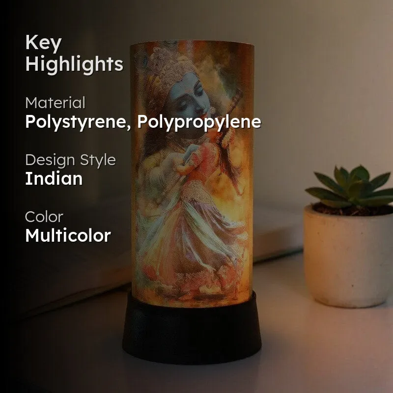Krishna Leela Divine Handmade Table Lamp media 2