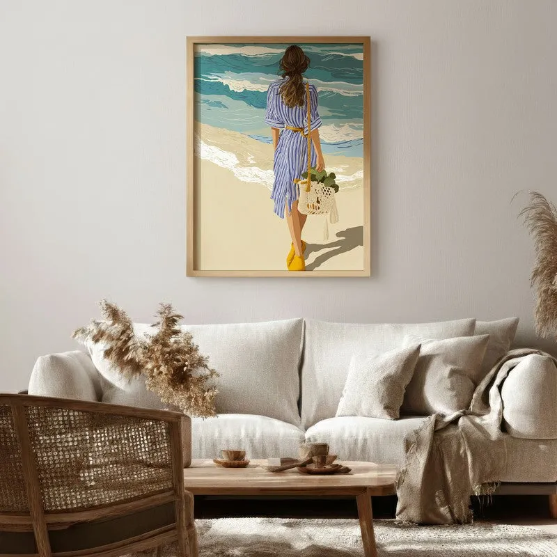 Nerise Travel Illustration Canvas Wall Painting With Brown Frame media 6