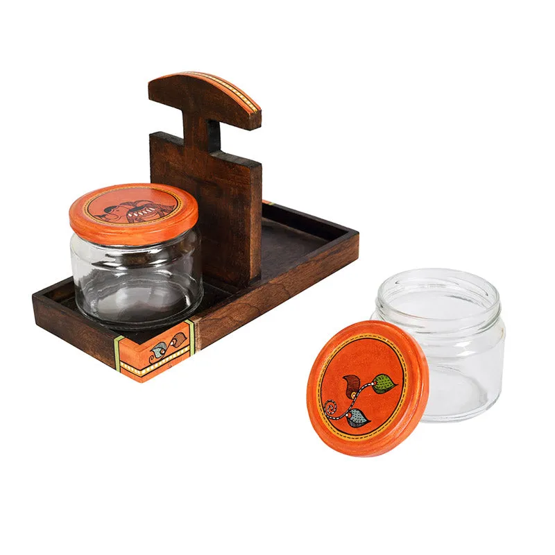 Ishwari Dry Fruit Jar With Tray (150 mL Each) - Three Piece Set media 6