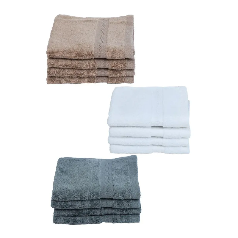 Serene Miorah Face Towel (Blue,White,Beige) - Set of Twelve media 3