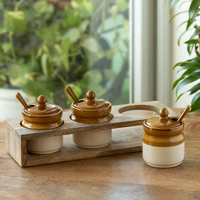 Earthnest Ceramic Jar Set - Seven Piece Set - 270 ML