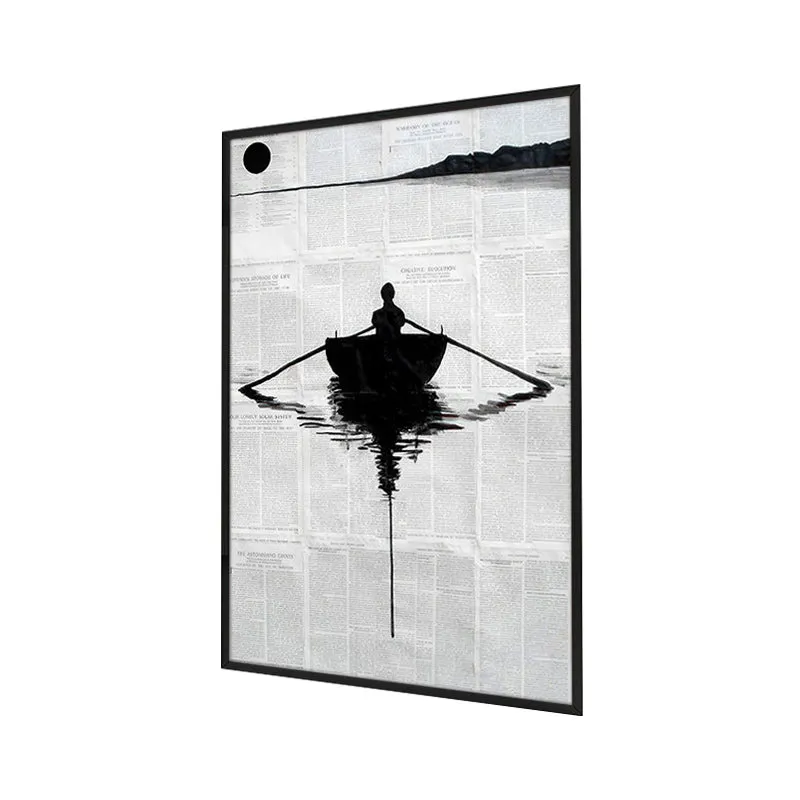 The Reflective Row Wall Painting With Frame media 3
