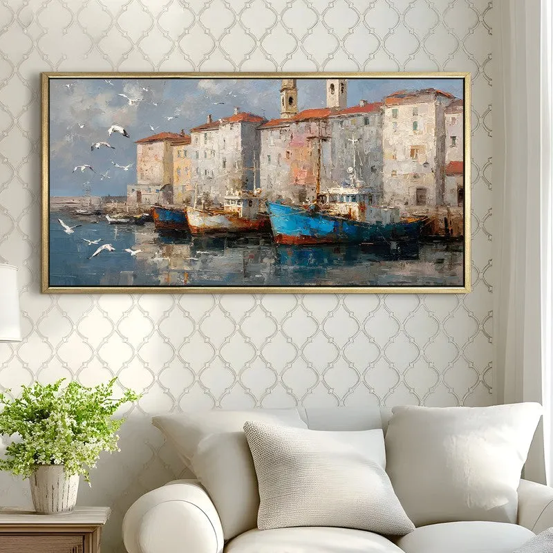 Marina Canvas Wall Painting With Frame media 4