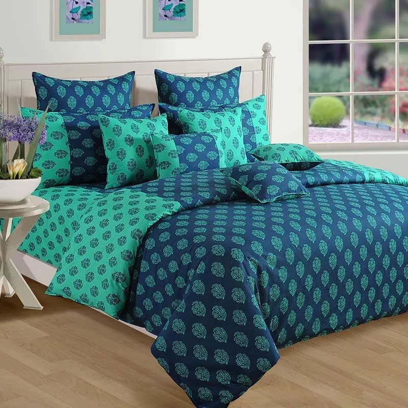 Swayam Rajastha Cotton Comforter (Turquoise) - 150 GSM media 1