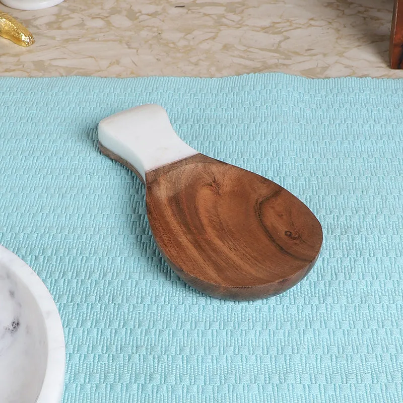 Silva Luxe Marble & Wood Spoon Rest media 1