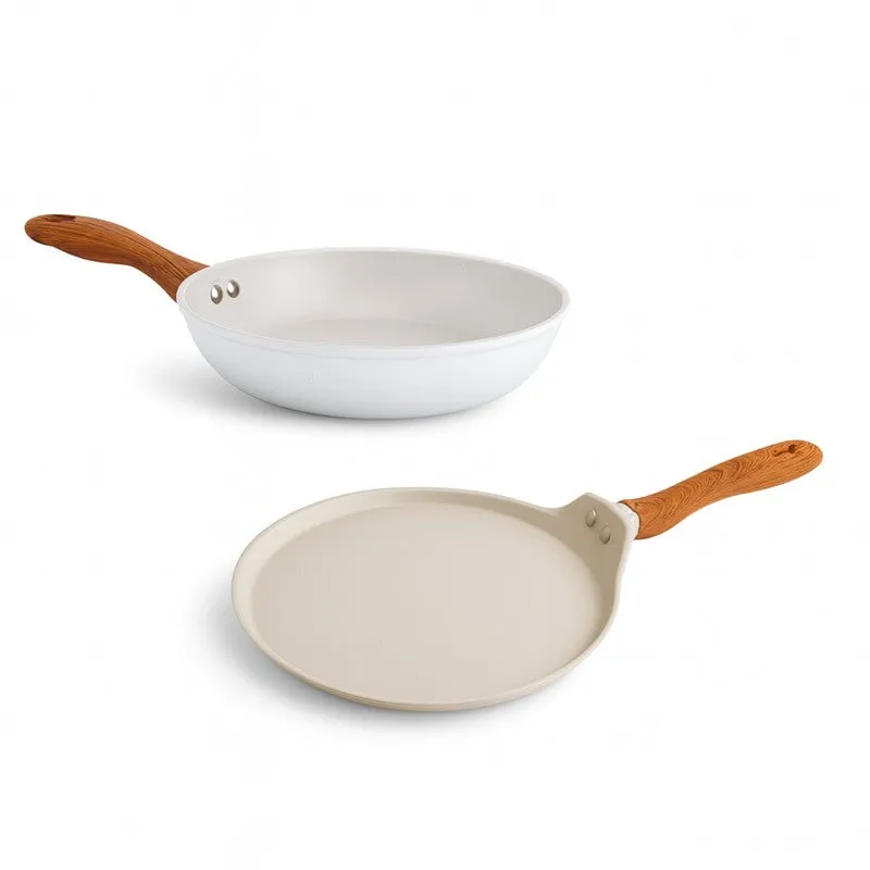 Salford Non Stick Cookware Set (White) - Two Piece Set media 3