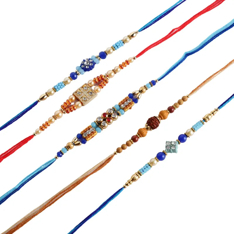 Rakshya I Rakhi with Roli Chawal - Six Piece Set media 7