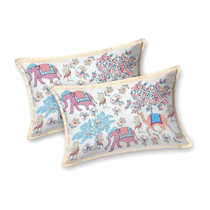 Royalet Cotton Bedsheet (Pink,Blue) - 240 TC media 4