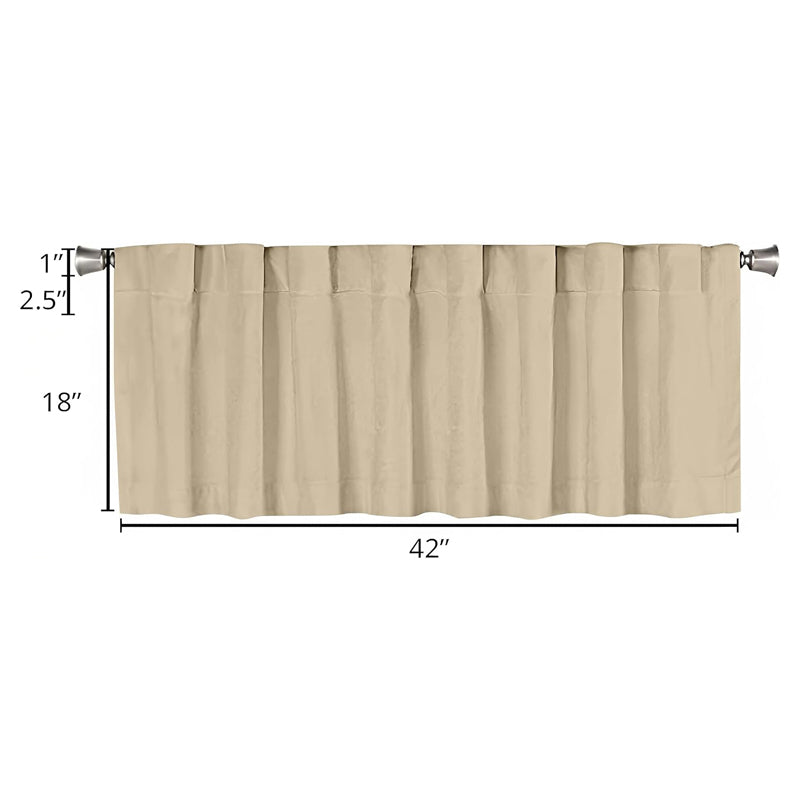 Serein Pleated Curtain Valance (Beige) - Set Of Two media 8