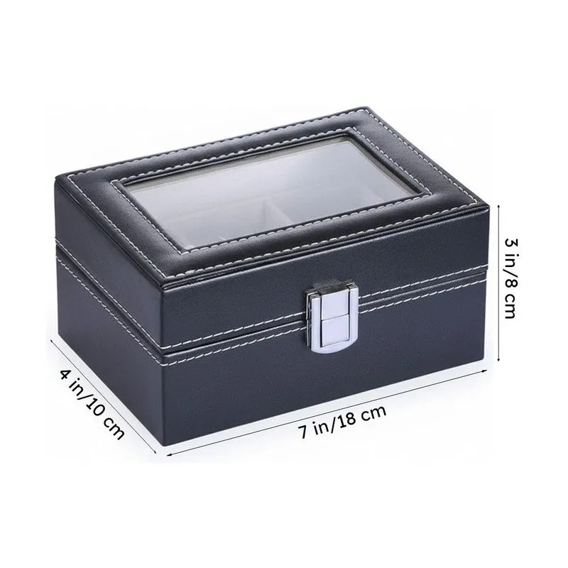 Chrono Safe Trio Faux Leather Watch Storage Box media 11