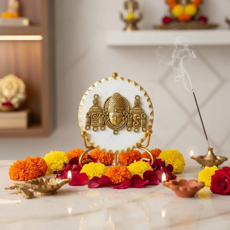 Lakshmi Kripa Marble Showpiece With Stand