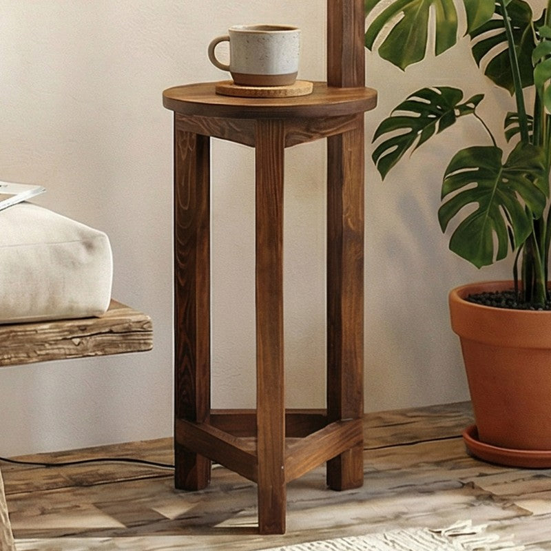 SimplyShade Wooden Floor Lamp - Brown media 5